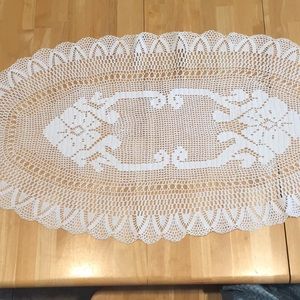 Hand crochet oval runner doilies